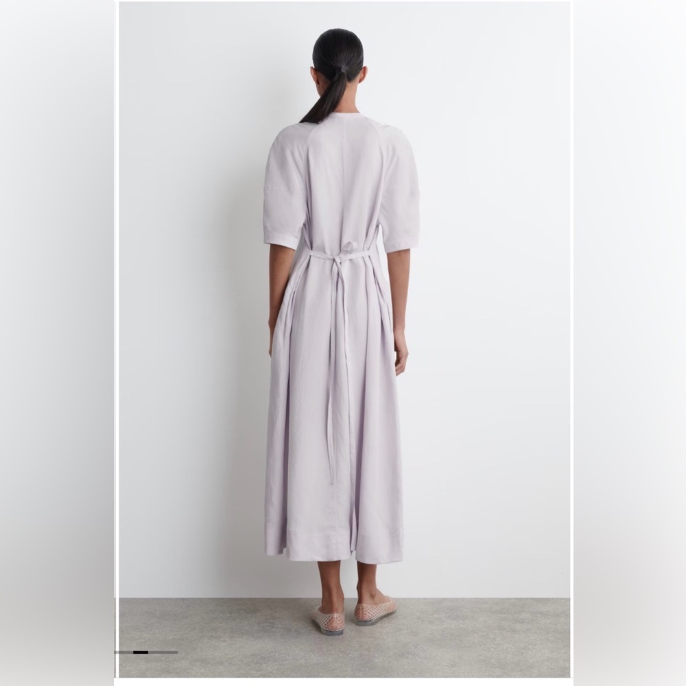 COS Tie-Detail Midi Dress Size 2 - Picture 2 of 8